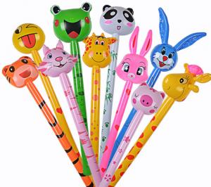  Cartoon Animal Inflatable Long Hammer No wounding weapon Stick Children Toys , cheering animal stick s,6P Pthalates free Manufactures