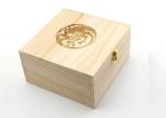 Small Hinged Custom Wooden Gift Boxes Solid Timber Jewellery Box , Gift Packing