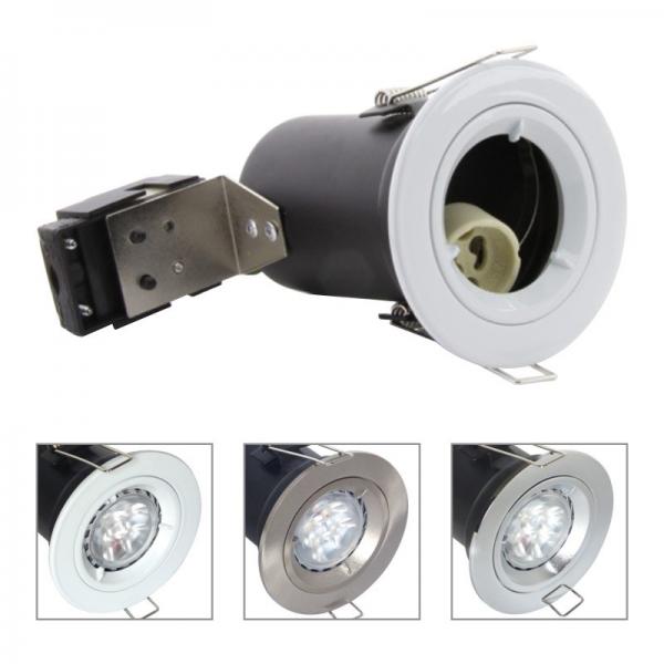 Quality Die Cast Aluminium GU10 Fixed Fire Rated Downlight - White Color for sale