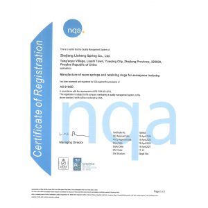 Zhejiang Lisheng Spring Co.,Ltd Certifications