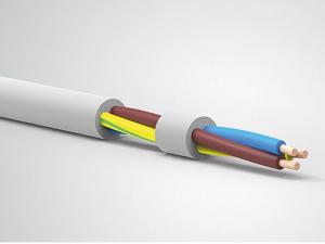 H05VVH2 F European Flexible Power Cord , PVC Industrial Power Cable