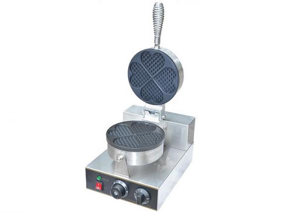 Quality Heart-Shaped Single Head Waffle Baker Snack Bar Equipment Waffle Maker Machine 220V 1300W for sale