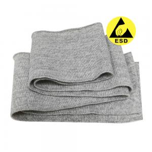 60% Polyester 30% Cotton 10% Carbon Fiber ESD Fabric Rib Knitting Antistatic Fabric For T-Shirt Collar Manufactures