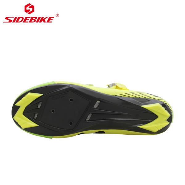 Yellow Youth Breathable Cycling Shoes , Road Bike Durability Anti Skid Sport Shoes