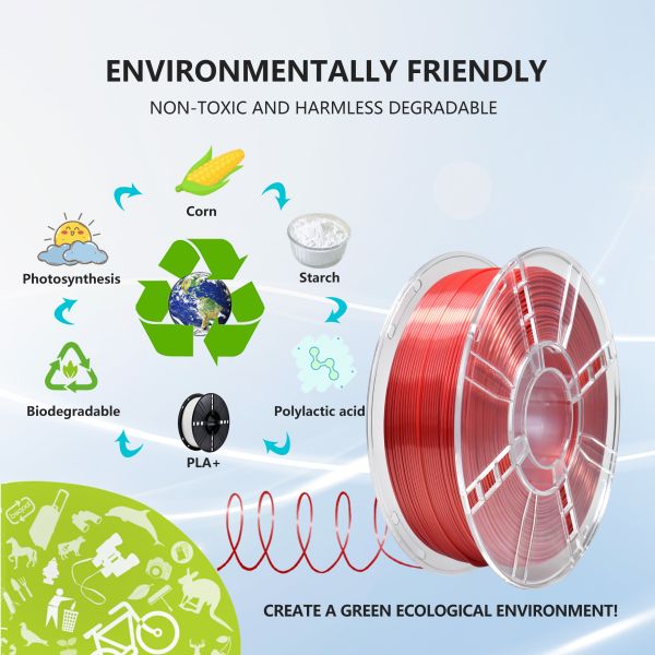 iboss 3d Printign Filament 1.75mm Silk Red PLA+ 3D Printer Filament Customized No Bubble