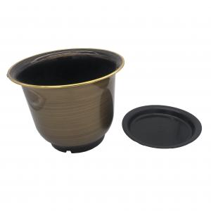  Metal Shiny Plastic Flower Pot with Saucer Together Chinese Style Manufactures