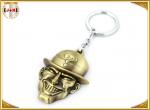 Brass Plated Metal Key Ring , Customised Key Chains With Free Laser Engraved