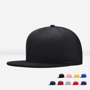 Plain Strapback Baseball Hats , Adjustable Snapback Sports Hats With Printed Logo