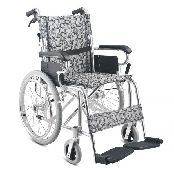 Quality Silver Affordable Aluminum Manual Wheelchair For Hospital Use 46cm for sale