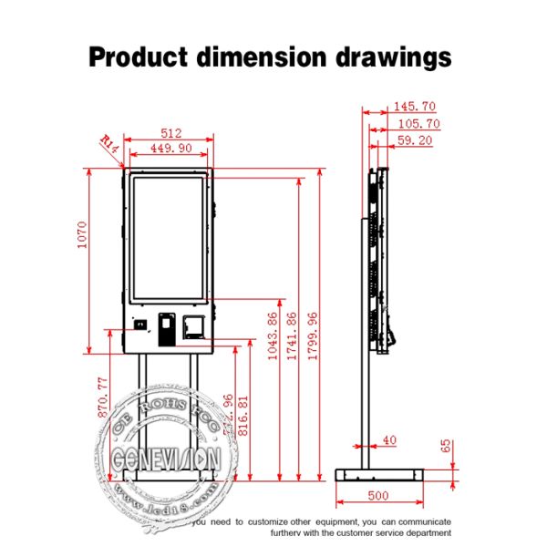 24inch Android 11 Mall Fast Food Self-Service Ordering Kiosk Touch Screen Parking Payment Kiosks