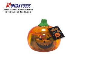 China Seasonal Halloween Pumpkin bottle with Fruity Flavor  compress candy on sale