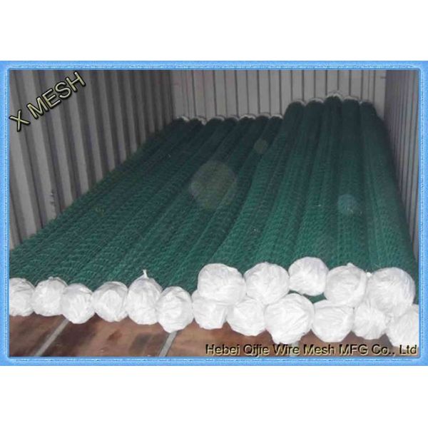 2 Inches PVC Coated Security Diamond Wire Mesh Chain Link Fence