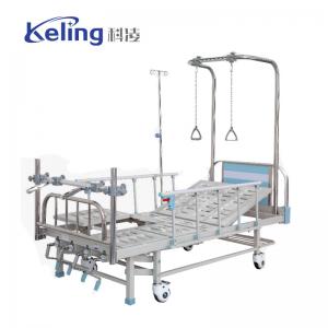 China Aluminum Alloy Manual Hospital Bed 4 Cranks For Patient on sale
