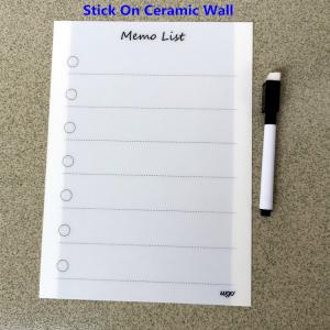  PVC Wall Mounted Self Adhesive Whiteboard Sticker Stationery Kids Writing Board Manufactures