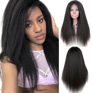  Yaki Kinky Straight Full Lace Wigs Human Hair No Chemical No Tangle Manufactures