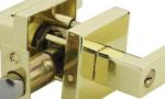 Reliable Door Handle Safety Lock Polished Brass Zine Aolly Material