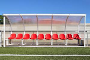 China Portable Movable Outdoor Stadium Seating For Soccer Team Substitute on sale
