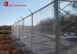 9 Gauge Zinc / Aluminum / Polymer Coated Chain Link Tennis Court Fence Manufactures