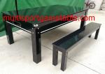 7FT Pool Game Table Dining Table Bench Wood Dinning Billiard Table