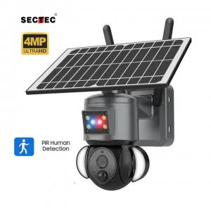  WiFi IP Network Solar Panel Security Camera HD 4MP 4G For Outdoor Manufactures