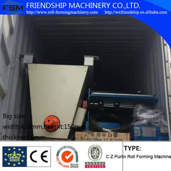 Big Size C Z Sigma Purlin Interchangeable Forming Machine with 3 profile adjustable