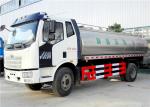 FAW 4x2 6 Wheels Milk Transport Truck , Milk Tanker Truck 8000L - 10000L