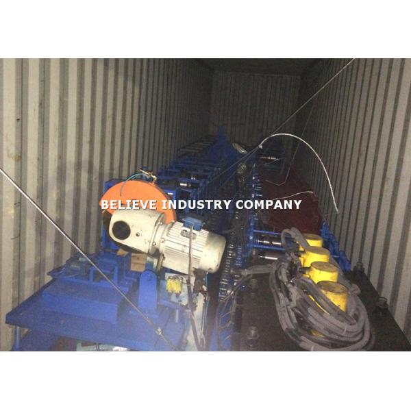 Anti Fire Door Frame Roll Forming Machine With Saw Cutting Device