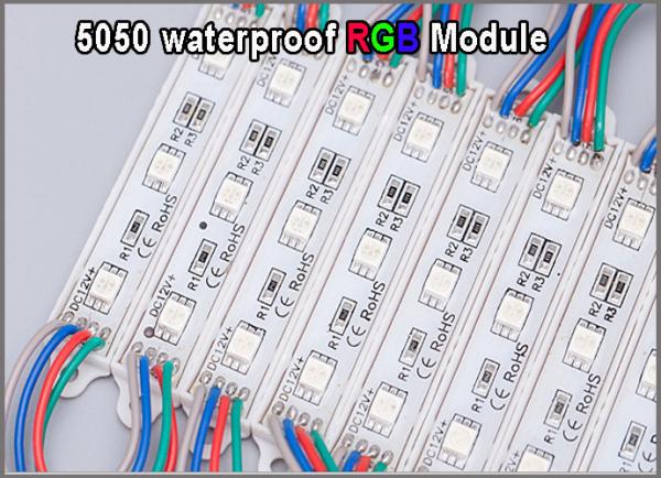 Quality 5050 RGB LED light 12V RGB colorchanging modules for outdoor advertisment signage for sale