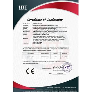 Guangdong Rich Packing Machinery Co., Ltd. Certifications