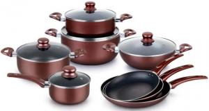 China Series of Hot selling press aluminum cookware set use non-stick coating pans on sale