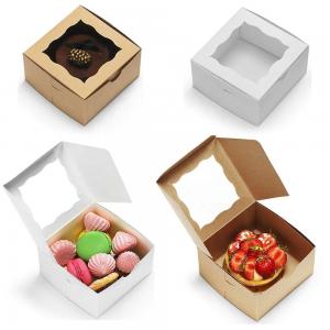 China Bakery Cake Take Away Box , Food Packaging Boxes With Clear Viewing Window on sale