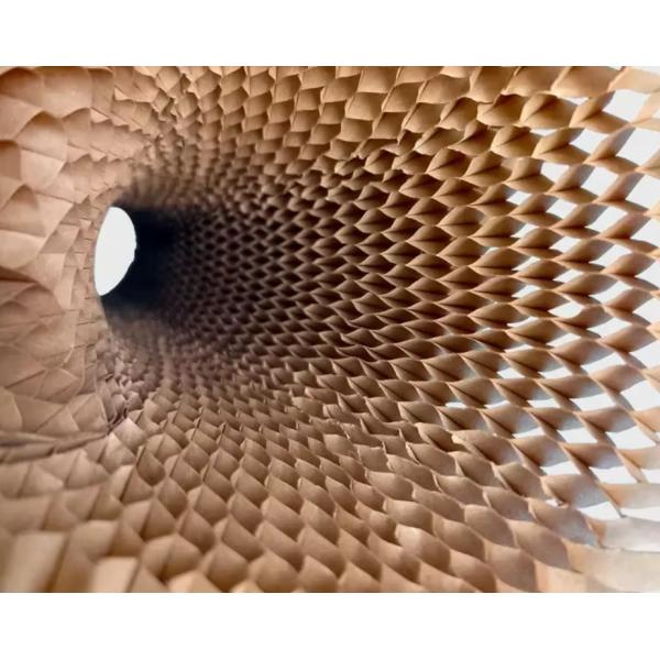 Transport Fragile Products Grid Kraft Paper Biodegradable Honeycomb Paper Sleeve