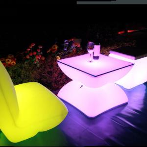 China PE Plastic LED Glow Furniture , Glow Cocktail Tables 16 Color Changeable on sale