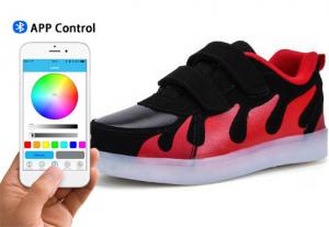 Skate Boys App Controlled LED Shoes Bluetooth Connection Light Up Sneakers For Kids