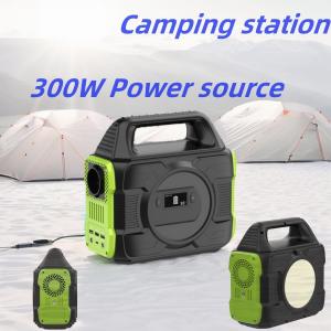 China 300W Outdoor Lithium Battery Pack Rechargeable Solar Generator AC DC Type-C Battery Backup Power Emergency Portable Solar Power Station on sale
