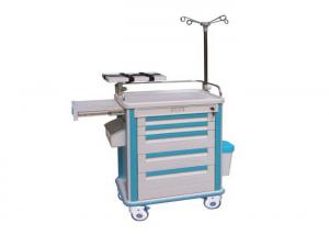 China IV Pole Medical Trolley ABS Hospital Emergency Trolley Cart With Dust Bin (ALS-ET117) on sale
