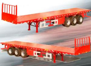  3 axle 20ft 40ft long flat bed trailers  / custom flatbed trailers Manufactures