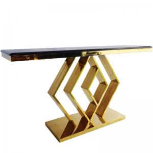  Console table near the wall light luxury entryway table Hotel lobby end view table Manufactures