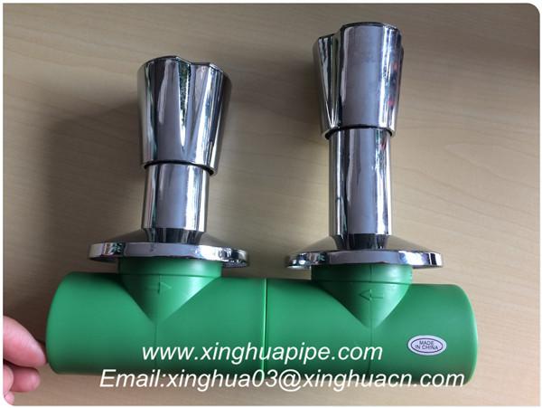 Quality Low Pressure PPR Stop Valve , Long Neck Concealed Stop Valve Hydraulic Power for sale