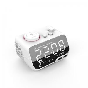  Mirror LCD Display Portable Alarm Clock Radio With Bluetooth TF Card Manufactures