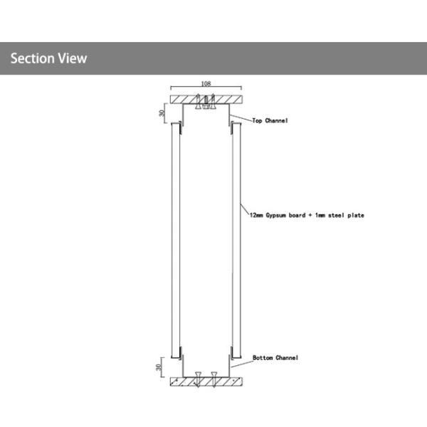Technical Specifications & Product Advantages of Double-Layer Glass Partitions 108mm series 5+5/12+12mm glass