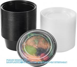 China 38 Oz 32oz 24oz Lunch Plan Box Disposable Take Out Bowls Black BPA Free Reusable Durable Stackable Microwave Freezer on sale