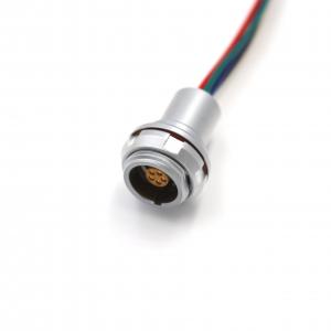  0K Series Push Pull 5 Pin Circular Connectors With Chrome Plated Brass Silver Shell Manufactures