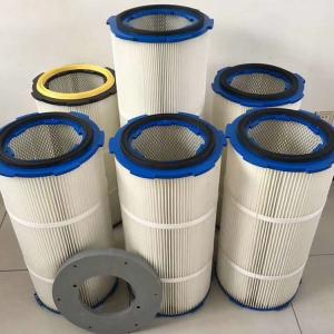  Pleated Industrial HEPA Filter Cartridge Dust Collector ISO 9001 Manufactures