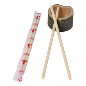  Plastic Packaging Takeaway Round Bamboo Chopsticks Chinese Authentic Wooden Manufactures