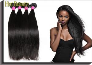 China Unprocessed Brazilian Virgin Human Hair Extensions Straight Human Hair Weave Color 1B on sale