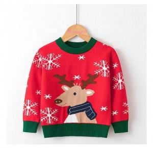 China Fall Winter Boys Clothes Toddler Pullover Cartoon Sweaters Knitted Christmas Sweater For Kids on sale