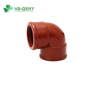 China Red Pn16 Female 90 Degree Elbow Pph Water Pipe Sanitary Fitting SGS Certified and 3/4 on sale