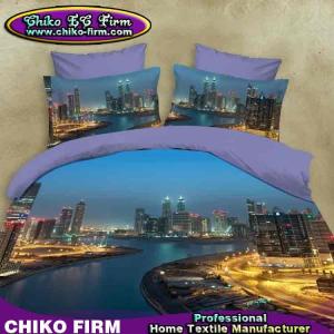  Beautiful City River Queen King Bed Sheet Pillowcases 3D Quilt Cover Sets Manufactures