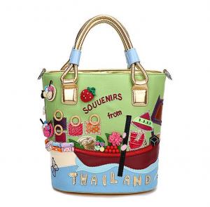  2016 new women handbag packet Messenger bag hand embroidery Korean boutique creative bucket bag Manufactures